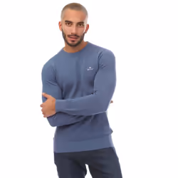 Gant Mens Neps Melange Crew Neck Sweatshirt - M, Blue