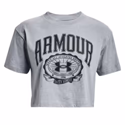 Under Armour Womens/Ladies Collegiate Short-Sleeved Crop T-Shirt - 14 UK, Grey