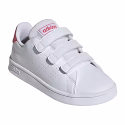Adidas Childrens/Kids Advantage Trainers - 2.5 UK, White/Pink