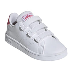 Adidas Childrens/Kids Advantage Trainers - 2 UK, White/Pink
