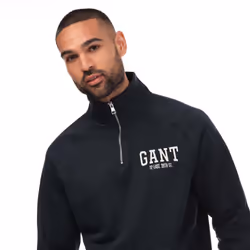 Gant Mens Arch Half Zip Sweatshirt - S, Blue