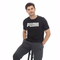 Puma Mens Sportstyle Logo T-Shirt - M, Black