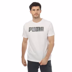 Puma Mens Sportstyle Logo T-Shirt - XL, White