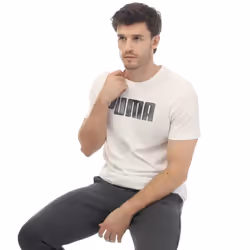 Puma Mens Sportstyle Logo T-Shirt - XL, White