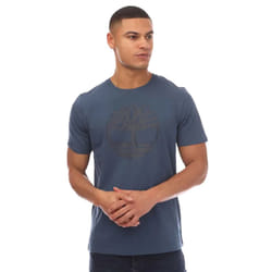 Timberland Mens Kennebec River Tree Logo T-Shirt - S, Denim
