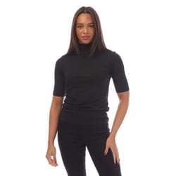 Boss Womens/Ladies Etikat Mock Neck T-Shirt - 8 UK, Black