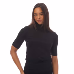 Boss Womens/Ladies Etikat Mock Neck T-Shirt - 10 UK, Black