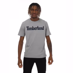 Timberland Mens Northwood Wordmark T-Shirt - S, Grey Heather