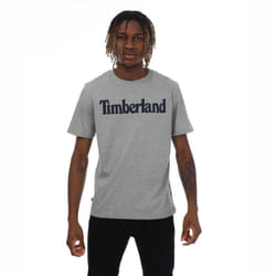 Timberland Mens Northwood Wordmark T-Shirt - S, Grey Heather