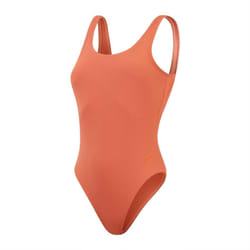 Speedo Womens/Ladies Textured U-Back One Piece Swimsuit - 12 UK, Orange