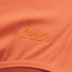Speedo Womens/Ladies Textured U-Back One Piece Swimsuit - 12 UK, Orange