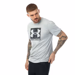 Under Armour Mens Boxed Logo Camo T-Shirt - S, Grey