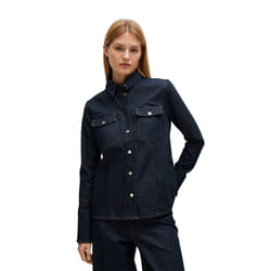 Boss Womens/Ladies Stretch-Cotton Denim Shirt - 8 UK, Blue