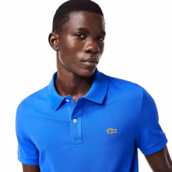 Lacoste Mens Pique Slim Polo Shirt - S, Blue