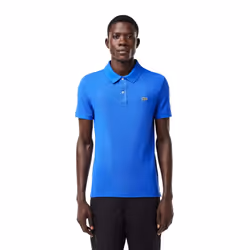 Lacoste Mens Pique Slim Polo Shirt - S, Blue