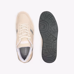 Lacoste Mens T-Clip Leather Trainers - 8 UK, Off White