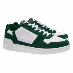 Lacoste Mens T-Clip Leather Trainers - 11 UK, White/Green