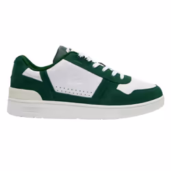Lacoste Mens T-Clip Leather Trainers - 11 UK, White/Green
