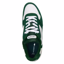 Lacoste Mens T-Clip Leather Trainers - 11 UK, White/Green