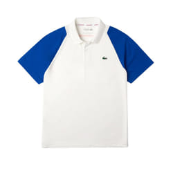 Lacoste Unisex Adult Tennis Recycled Polyester Polo Shirt - XS, White/Blue