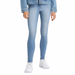 Levis Womens/Ladies Rise Super Skinny Jeans - 28R, Light Blue