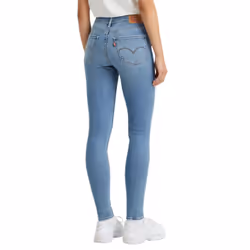 Levis Womens/Ladies Rise Super Skinny Jeans - 28R, Light Blue