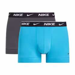 Nike Mens Boxer Shorts (Pack of 2) - L, Grey/Blue