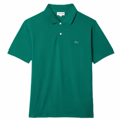 Lacoste Mens Speckle Cotton Pique Classic Polo Shirt - S, Green