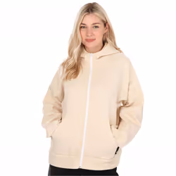 Adidas Womens/Ladies Studio Lounge Fleece Full Zip Hoodie - XS, Beige