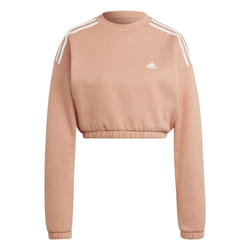 Adidas Womens/Ladies Hyperglam Crew Neck Crop Sweatshirt - 24 UK - 26 UK, Blush