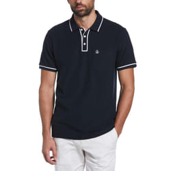Original Penguin Mens Earl Cotton Pique Polo Shirt - S, Dark Sapphire