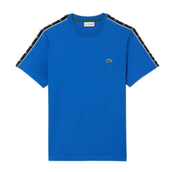 Lacoste Mens Logo Cotton Jersey Stripes T-Shirt - XS, Blue