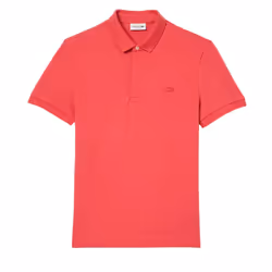 Lacoste Mens Paris Pique Regular Polo Shirt - XS, Red