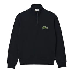 Lacoste Unisex Adult Quarter Zip Loose Sweatshirt - XS, Black