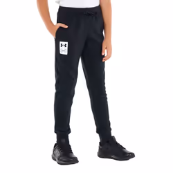 Under Armour Boys Rival French Terry Jogging Bottoms - 9-10 Years, Black