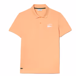 Lacoste Mens Cotton Stretch Regular Polo Shirt - S, Peach