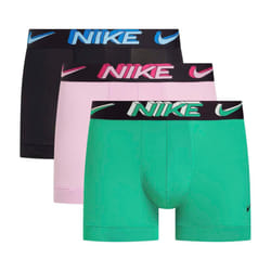 Nike Mens Boxer Shorts (Pack of 3) - S, Black/Green/Light Pink