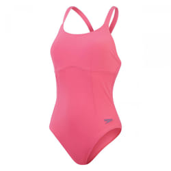 Speedo Womens/Ladies Shaped Cross Back One Piece Swimsuit - 14 UK, Pink