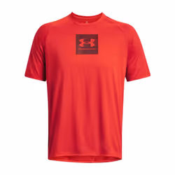 Under Armour Mens Tech Printed T-Shirt - XL, Red