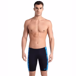 Arena Mens Jammer Swim Shorts - 36R, Black/Blue