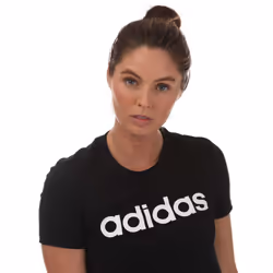 Adidas Womens/Ladies Essentials Logo Slim T-Shirt - 6 UK - 4 UK, Black/White