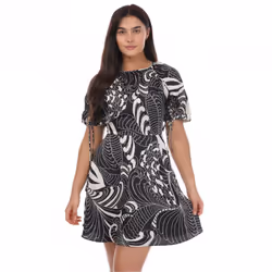 Ted Baker Womens/Ladies Faridda Printed Puff Sleeve Mini Dress - 12 UK, Black