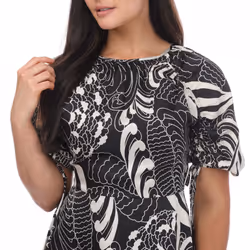 Ted Baker Womens/Ladies Faridda Printed Puff Sleeve Mini Dress - 12 UK, Black