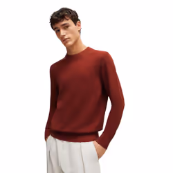 Boss Mens Ecaio-P Crew Neck Sweatshirt - M, Brown