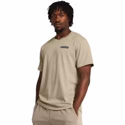 Under Armour Mens Label Heavyweight T-Shirt - S, Brown