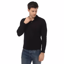 Ted Baker Mens Kamber Merino Wool Long-Sleeved Polo Shirt