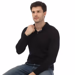 Ted Baker Mens Kamber Merino Wool Long-Sleeved Polo Shirt