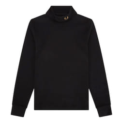 Fred Perry Mens Roll Neck Sweatshirt - S, Black
