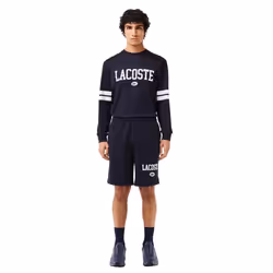 Lacoste Mens Logo Regular Sweat Shorts - XS, Navy