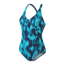 Speedo Womens/Ladies Lexi Tie Dye One Piece Swimsuit - 12 UK, Blue Navy